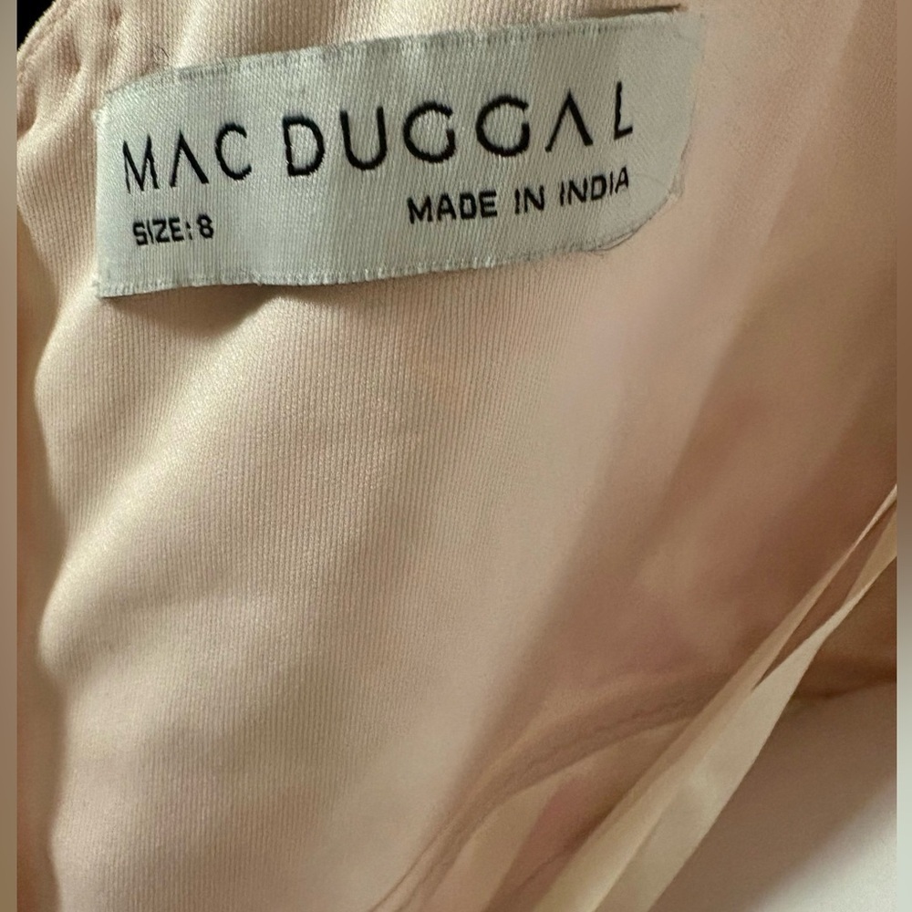 Mac Duggal Pink & Gold Embroidered Floral Maxi Dress - Picture 4 of 10